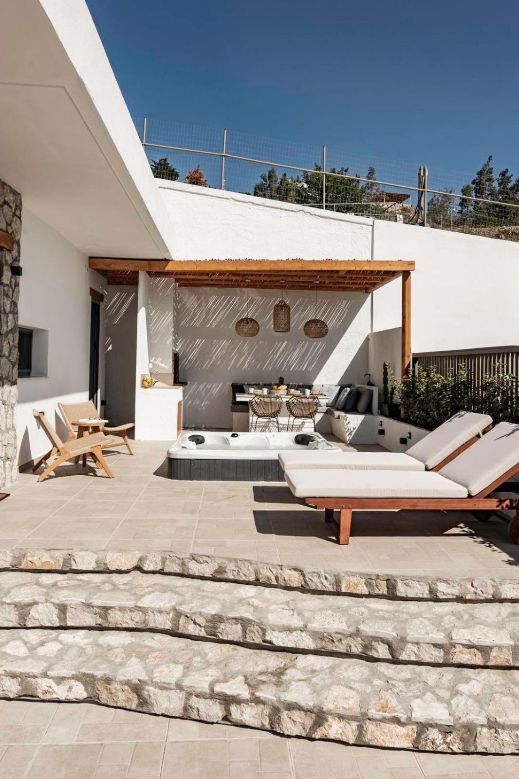 Lithos Luxury Villa Arhángelosz Kültér fotó